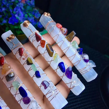 Raw Selenite Chakra Healing Wand-Your Soul Place